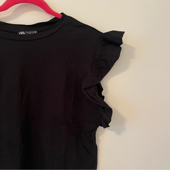 Zara Ruffle Sleeve Tshirt - Picture 3 of 8